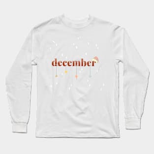 December Lettering Long Sleeve T-Shirt